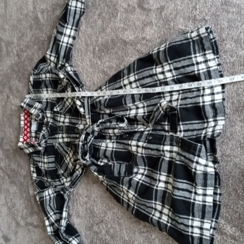 KLING plaid tie waist shirt dress - Picture 7 of 8